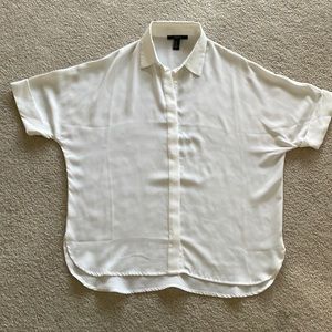 Forever 21 white oversized blouse size Medium